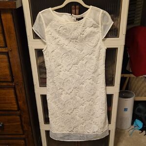 Tahari Cream Lace Mini Dress